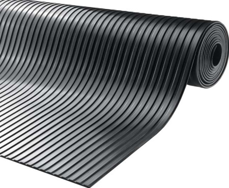 AM-03 Резиновое рулонное покрытие ComeForte «Рифленка» 1*10м Middle Ribbed rubber (ср.линия)