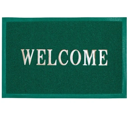 Коврик придверный пористый ComeForte "Welcome" 50х80см Зеленый 30шт/уп