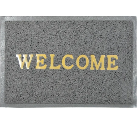 Коврик придверный пористый ComeForte "Welcome" 50х80см Серый 30шт/уп